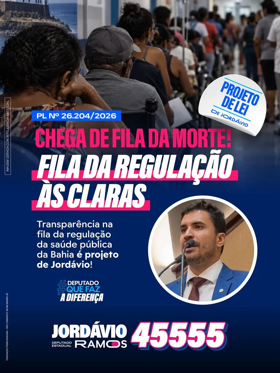 Arte do Projeto de Lei 26.204/2026: fila da regulação às claras